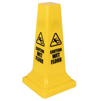 105134 55cm Tall Yellow Stackable Wet Floor Cone