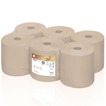 Satino PT1 2-Ply BROWN PureSoft Hand Towel Rolls 170m (1x6)