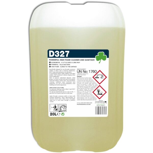 D327 High Foam Degreaser & Sanitiser-20L