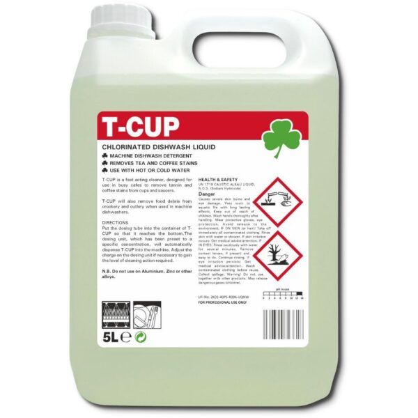 T-CUP Chlorinated Dishwash Liquid- 5L