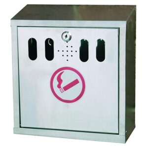 S/ Steel Wall Mounted Ashtray / Cigarette Bin