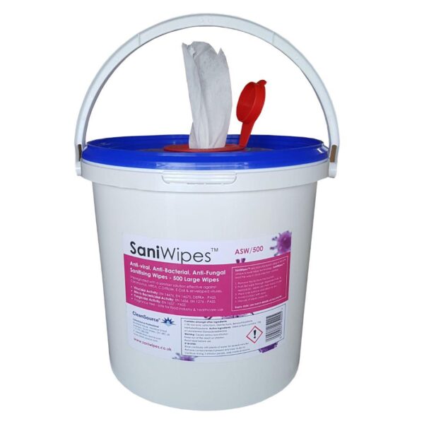 SaniWipes - Heavy duty surface wipes (Bucket 500)