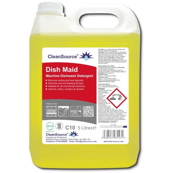 C10.5L CleanSource® DISH MAID Machine Dishwash Detergent-5L