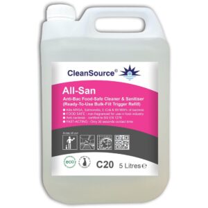 CleanSource® ALL-SAN Food-Safe Anti-Bac Clnr & Sanitiser 5L