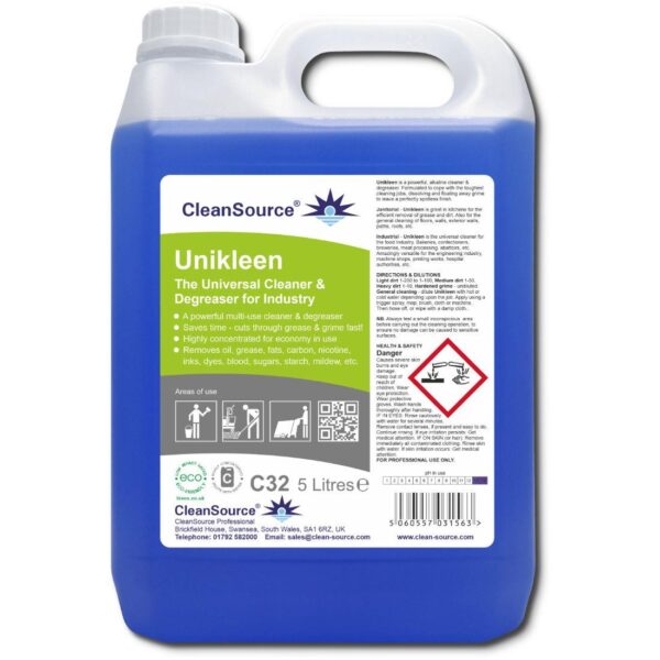 CleanSource® UNIKLEEN Cleaner/Degreaser Concentrate -5L