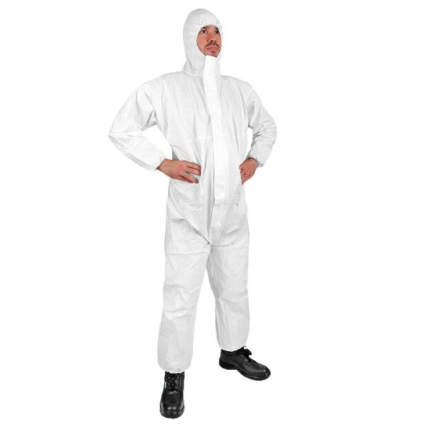 L - White - Type 5/6 - Hooded Coverall - Laminated