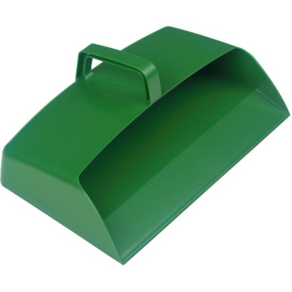 12" Enclosed Plastic Dustpan - Green