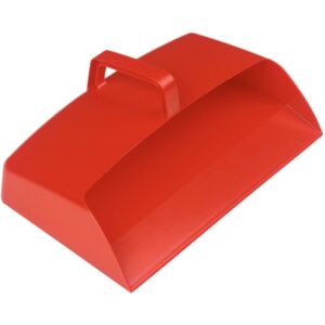 12" Enclosed Plastic Dustpan - Red
