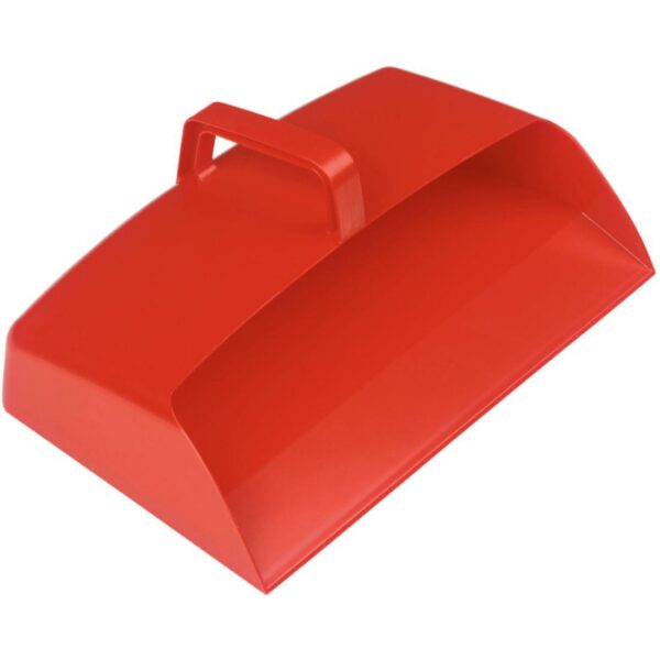 12" Enclosed Plastic Dustpan - Red