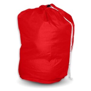 Durable Polyester Drawstring Laundry Bag - RED