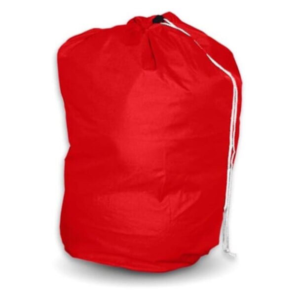 Durable Polyester Drawstring Laundry Bag - RED
