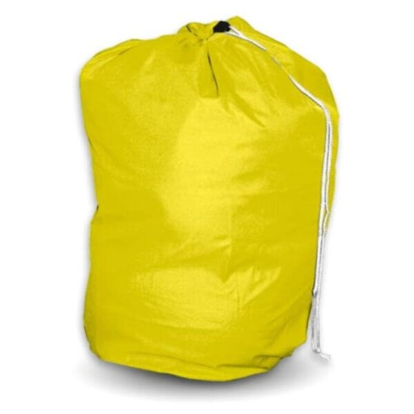 Durable Polyester Drawstring Laundry Bag - YELLOW
