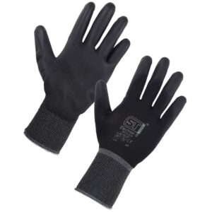 ELECTRON PU Coated Gloves Black - Pair (10) (XL)