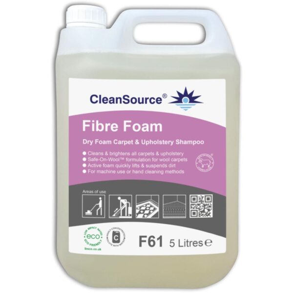 F61.5L CleanSource® FIBRE FOAM Dry Foam Carpet Shampoo -5L