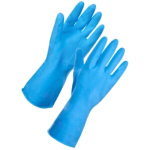 Blue Rubber Gloves (XL) - Pair