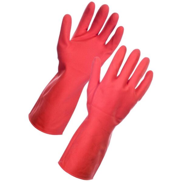Red Rubber Gloves (XL) - Pair
