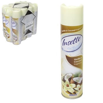 Insette Air Freshener 300ml Can - Vanilla + Coconut