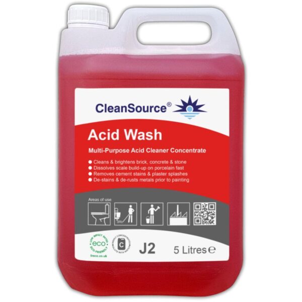 J2.5L CleanSource® ACID WASH Acid Cleaner Concentrate-5L