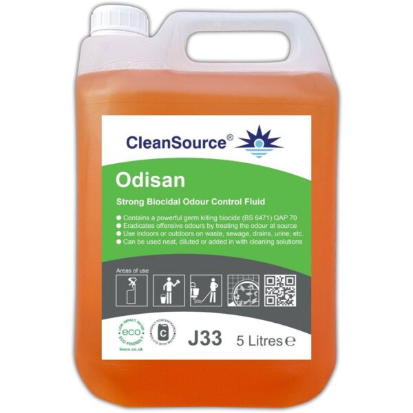 J33.5L CleanSource® ODISAN Strong Biocidal Odour Control Fluid -5L