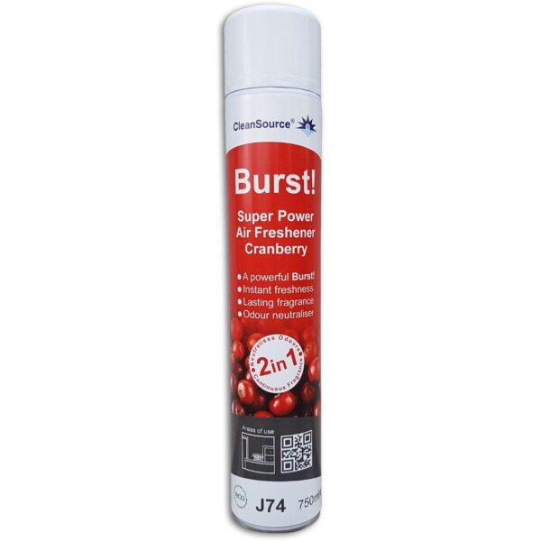J74S.7 CleanSource® BURST! CRANBERRY Giant Air Freshener -750ml