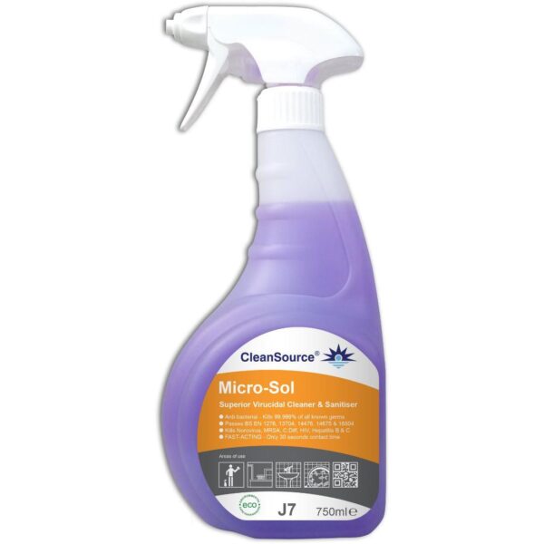 J7S.7 CleanSource® MICRO-SOL Virucidal Clnr & Sanitiser -750ml
