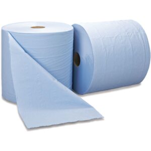 Perola® 2-Ply 280mm x 1800sht (360m) Blue Bumper Rolls (1x2)