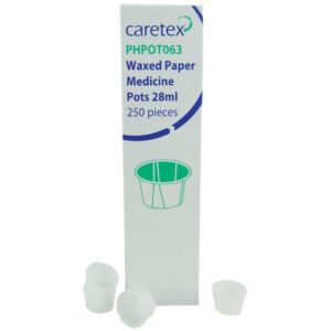 38ml Waxed Paper Medicine Pots / Medicine Measures (1x250)