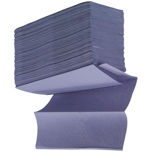 Perola® M/Z-Fold Blue Hand Towels 1-Ply (w22.5x24cm) 38gsm (1x3000)