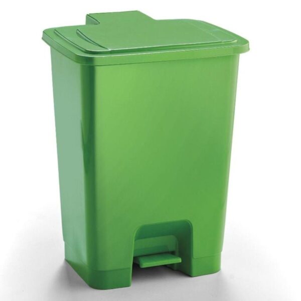 30L Plastic Pedal Bin - Green