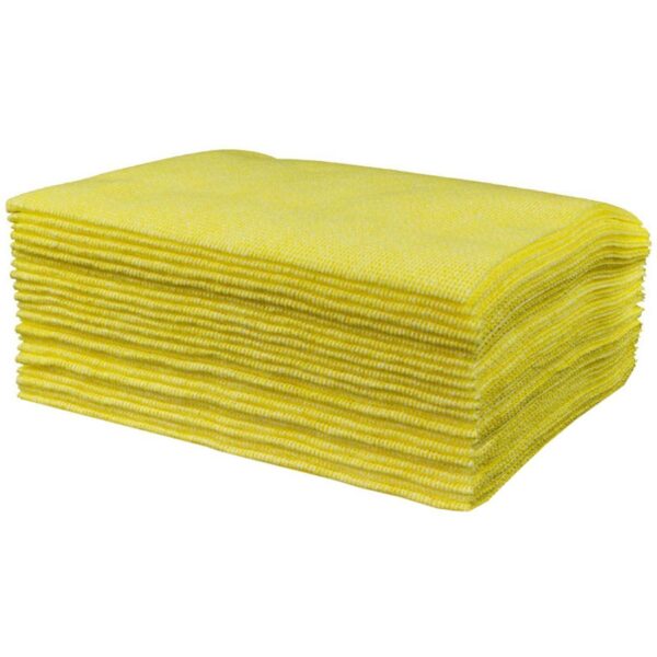 50x35cm VelTex Anti-Bac Non-Woven Cloths - Yellow (1x25)