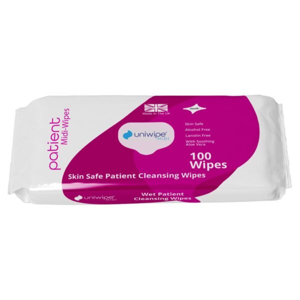 PSW901 Patient Skin Safe Moist Cleansing Wipes PACKET 18.5 x 20cm (1x100)