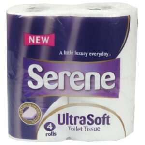 Serene 3-Ply PURE White Toilet Roll-quilted (1x40)
