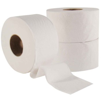 Perola® 2-ply PURE White Mini-Jumbo T/Rolls 76mm Core (1x12)