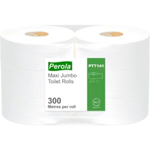 Perola® Maxi Jumbo T/Rolls 2-ply 300m 76mm core (1x6)