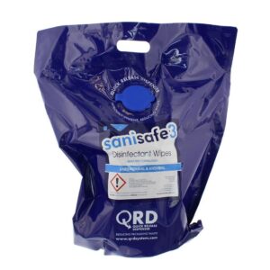 SaniSafe3 23gsm Blue Wipes 200x200mm (1000 Sheet QRD Bag) (1x1000)