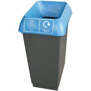 Bison 50L Recycling Bin / Blue Lid / Paper Sticker