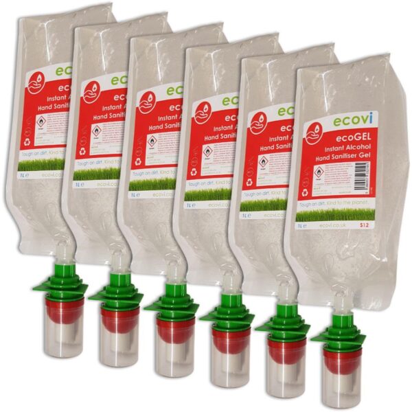 ecovi® ecoGEL 70% Alcohol Hand Sanitiser Gel (6x1L)