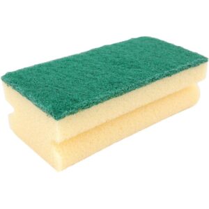 13cm FG Yellow Sponge with Green Scourer (1x10)