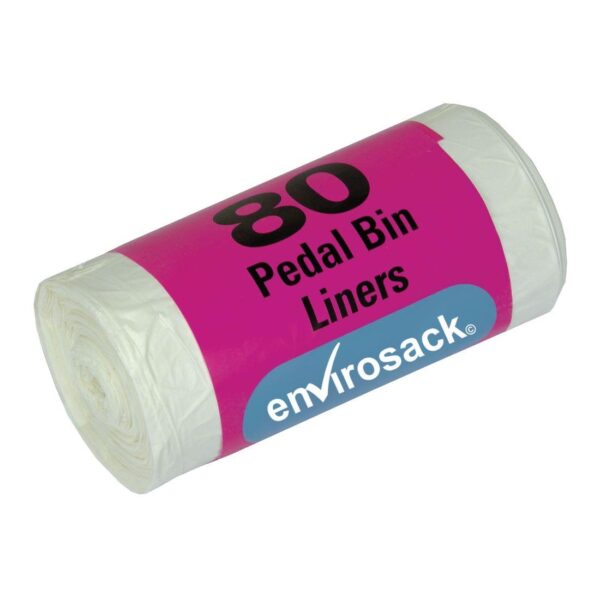TPBL80 envirosack® H.Duty Pedal Bin Liners on Roll 10L (11x17x18") (1x80)