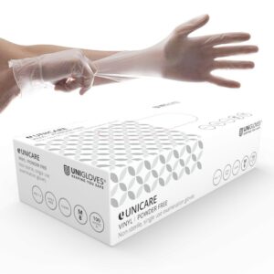 P/F Clear Vinyl 1.5 Medical Gloves - Lrg (1x100)