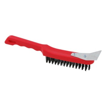 Plastic Wire Brush with Handle & Scraper