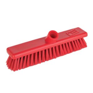 12" Stiff RED Hygiene Broom Head