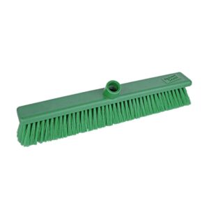 18" Stiff GREEN Hygiene Broom Head