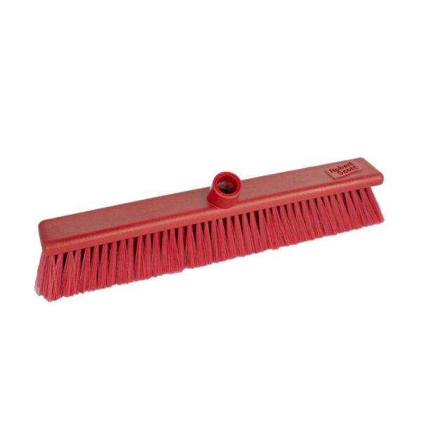 18" Stiff RED Hygiene Broom Head