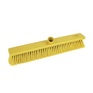18" Stiff YELLOW Hygiene Broom Head