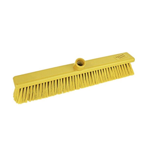 18" Stiff YELLOW Hygiene Broom Head
