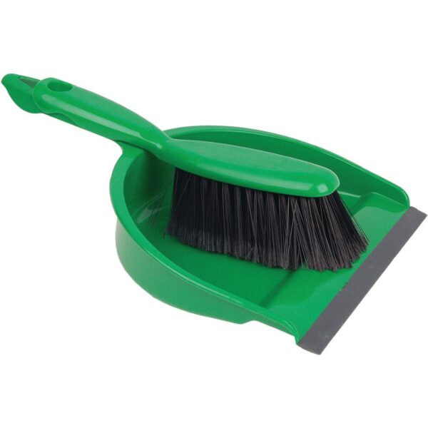 Green Dustpan & Soft Brush Set - open