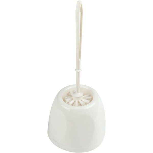 WTOPWH Standard White Toilet Brush Set with Pot