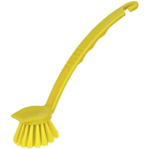 Long Handled Hygiene Washing Up Brush - YELLOW
